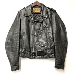 KUSHITANI ダブルライダースジャケット 牛革 裏地キルティング 黒 M