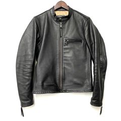 GARUDA ホースハイド シングル レザー ライダース ジャケット 馬革 黒