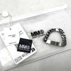 MM6 メゾンマルジェラ シルバー仕上げ 真鍮チェーンブレスレット