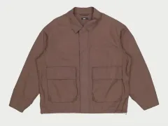 ユニクロU コットン ショートブルゾン ダークブラウン XL