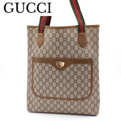 GUCCI シェリーライン GG トートバッグ ヴィンテージ A4収納 ブラウン
