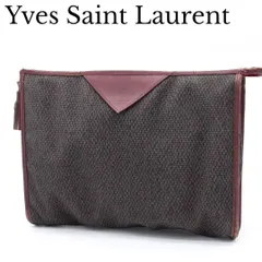 【美品】Saint Laurent イヴサンローラン ロゴ クラッチバッグ