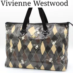 【良品】Vivienne Westwood アーガイル 大容量トートバッグ