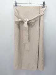 ◇ demi-luxe BEAMS ウエストベルト付き ロング丈 タイト スカート サイズ34 ベージュ レディース E  【1406180108397】のサムネイル