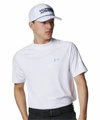 新品 [アンダーアーマー] UA ArmourDry SS Mock White Metallic Silver 2XL