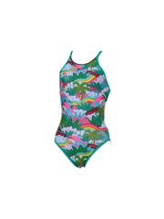 Brand New [Speedo] Competitive Swimming Training Swimsuit Morgan Turns Suit Women's Pink/Green L