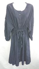 ◇ mystic Long-sleeved, long-length dress, size F, navy, women's E [1407020007740]
