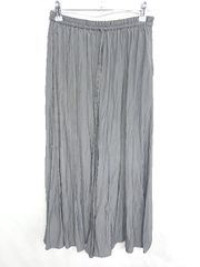 ◇ LEPSIM Women's Gaucho Pants with Elastic Waistband, Size M, Gray (E) [1407020007658]