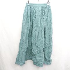 ◇ FREAK'S STORE Long Flare Skirt, Size S (Vertical S, Horizontal S), Green, Women's E [1407020003247]