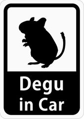Degu in Car "Degu" Car Sticker (Magnet) s27
