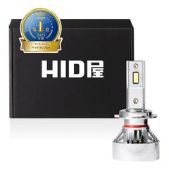 HID屋 H7 LED バイク オートバイ ヘッドライト 49600cd(カンデラ) 【60W HID級の明るさ】爆光 車検対応 ホワイト 6500K 1灯 Mシリーズ プレミアム