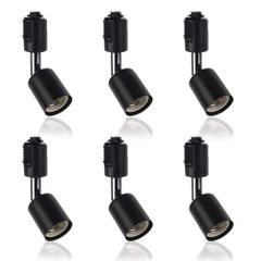 xydled Spotlights for Lighting Bars, E26 Base, Bulb Not Included, for Track Lighting, Black, Set of 6, Domestic Shipping