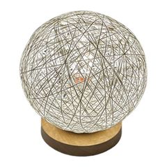 Stylish indirect lighting table lamp, Nordic style, natural materials, LED light, rattan, freestanding, plug-in, bedside, floor lamp, night light, table lamp, wooden stand, rattan, spherical, round, interior decor, Asian, Korean, Japanese style, bedroom, living room, party, domestic shipping.