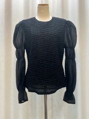 SILINAHLLIOS Sheer Gather Blouse - メルカリ