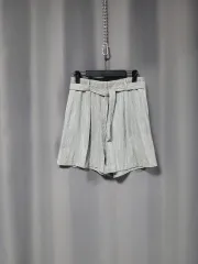 ヘリンボーン リネン ハーフパンツ
