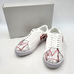 にゅ × バスキア☆限定コラボスニーカー☆ホワイト/レッド☆26.5cm 