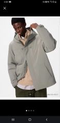 試着程度美品UNIQLO ハイブリッドダウンコートM ベージュ - メルカリ
