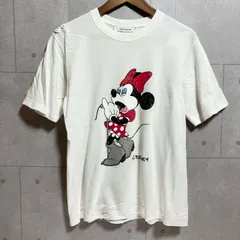 Roen × Disney ロエン ディズニー ミニー Tシャツ ショートスリーブ カットソー 半袖 トップス ミニーマウス 46 プリント ダメージ加工 ホワイト 白 メンズ SU-15-2のサムネイル