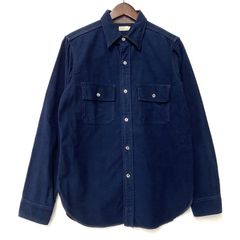 TENDERLOIN テンダーロイン シャモアクロス シャツ M ネイビー 紺