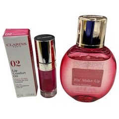 186005 As-is condition CLARINS Makeup Lotion & Lip Oil (2 items bundled)