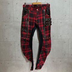 SEX POT Revenge 赤黒チェック柄パンツ ボンテージパンツ セクポ