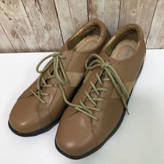 美品✨ecco エコー コンフォートシューズ レザー 24.5 3E カーキ 
