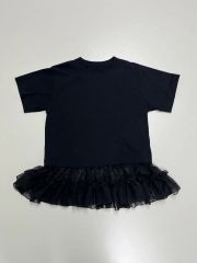 トップス ans dotsloevner FRILLED TINY TEE / BLACK Ans Dotsloevner TINY TEE / BLACK/BEAR - メルカリ