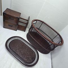 昭和レトロな木製収納箱 長持 衣装箱 木箱 収納ケース 同梱賜ります