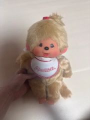 モンチッチ ぬいぐるみ パープル ニットトップス ピンクスカート