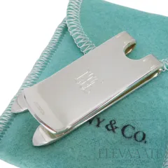 希少 美品 Tiffany&Co. ヴィンテージ ティファニー エングレイブド モノグラム マネークリップ SV925 財布 メンズ TO892のサムネイル