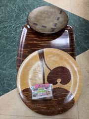 輪島塗 菓子盆 菓子器 稲穂と松葉 高級漆器 黒 朱塗 美品 - メルカリ