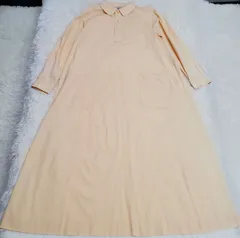 YAECA ヤエカ コットン100％ ロングシャツワンピース Aライン フレア 長袖 ベージュ系 Mサイズのサムネイル