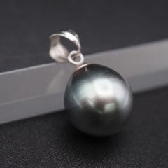 SV925 黒蝶真珠 チャーム 約13x15mm シルバー - メルカリ