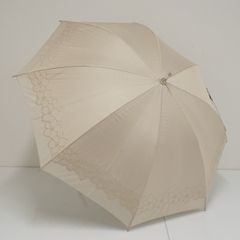 CELINE ロゴ】セリーヌ日傘 茶色 ブラウン マカダム 刺繍 レース 長傘