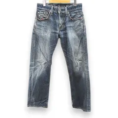 エドウィン EDWIN EG503 ブルートリップ エッジライン BLUETRIP EDGELINE デニムパンツ ジーンズ レギュラー ロング丈 29/32 青系 インディゴ ジップフライ 加工 日本製