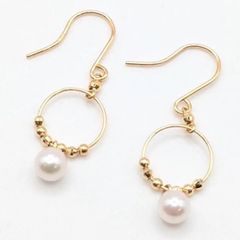 テイクアップ ピアス K18・K10 タンスイパール センマキユレピアス(YG