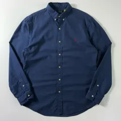 POLO ポロ ラルフローレン 新モデル 刺繍 コットン ネイビー シャツ