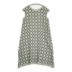mina perhonen tambourine, retail price 72,600 yen, size 38, vs3427, linen sleeveless dress, light green, women's, mina perhonen [used] 6-0430S◎