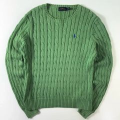 ラルフローレン ケーブル ライムグリーン L - メルカリ