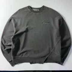セター ダブルリン アシンメトリー チャコール スウェット