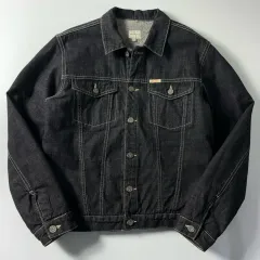 Calvin Klein カルバン・クライン ブラック デニム トラッカー ジャケット