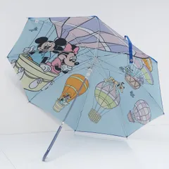 傘 Disney STORE ディズニーストア USED美品 ブルー ディズニーフレンズ ミッキー ミニー 2重張り ジャンプ 60cm A1642のサムネイル