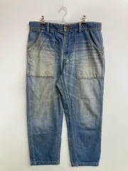 GOHEMP デニムパンツ 32 ブルー ワイド・ルーズ テーパード レギュラー ヴィンテージ クロップド・半端丈 無地のサムネイル