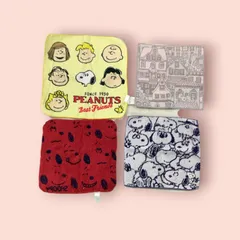 「スヌーピー好き必見」かわいいタオルハンカチ4枚セット