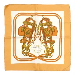 エルメス カレ 45 Brides de Gala ブリッド ドゥ ガラ ユニセックス オレンジ HERMES【中古】 【アパレル・小物】