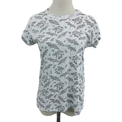 ラグ&ボーン RAG&BONE Tシャツ カットソー クルーネック プルオーバー 総柄 半袖 S/P 白 黒 ホワイト ブラックのサムネイル