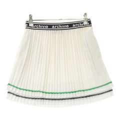 美品 2024モデル アルチビオ メッシュプリーツスカート 38 M 白 緑