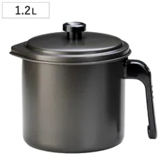 オイルポット 1.2L プレシャス フッ素加工 （ 日本製 油こし器 油濾過 油ポット オイルストッカー 油濾し メッシュ 取っ手付き 1.2リットル 油保存 ろ過 濾し網付き コシ網付き こし網付き 酸化予防 )のサムネイル