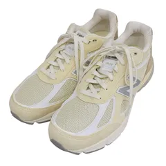 未使用品▲NEW BALANCE ニューバランス U990TE4 スウェードレザー メッシュ ローカットスニーカー ベージュ グレージュ 29 箱付き USA製 メンズ