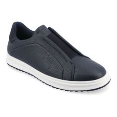 Zegna ネイビー レザー スリッポンスニーカー 265cm EU7 1/2 - メルカリ